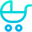 Baby stroller icon 64x64