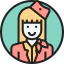 Flight attendant ícono 64x64