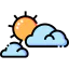 Clouds and sun icon 64x64