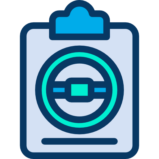Driving test icon