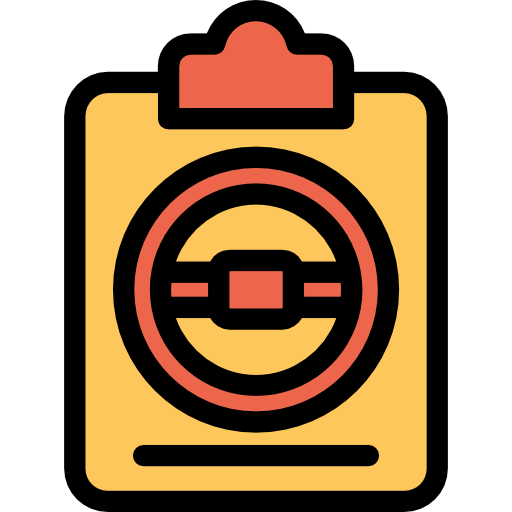 Driving test icon