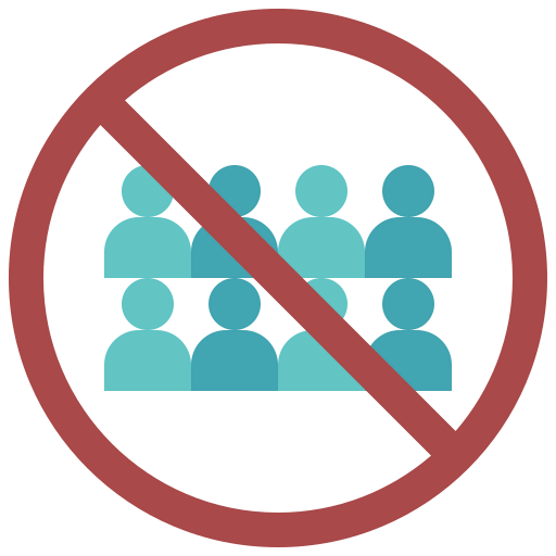 Avoid crowds Symbol