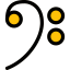 Bass clef icon 64x64