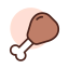 Chicken leg icon 64x64