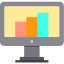 Bar chart icon 64x64