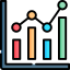 Line chart icon 64x64