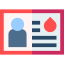 Blood donor card icon 64x64