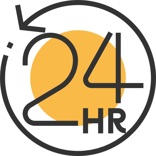 24 hours icon