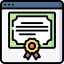 Online certificate icon 64x64