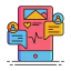Social engagement icon 64x64