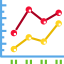 Line chart icon 64x64