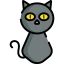 Black cat icon 64x64