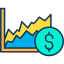 Line chart icon 64x64