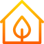 Eco house icon 64x64