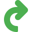Curved arrow icon 64x64