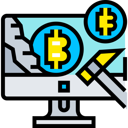 Bitcoin mining icon