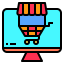 Online shopping icon 64x64
