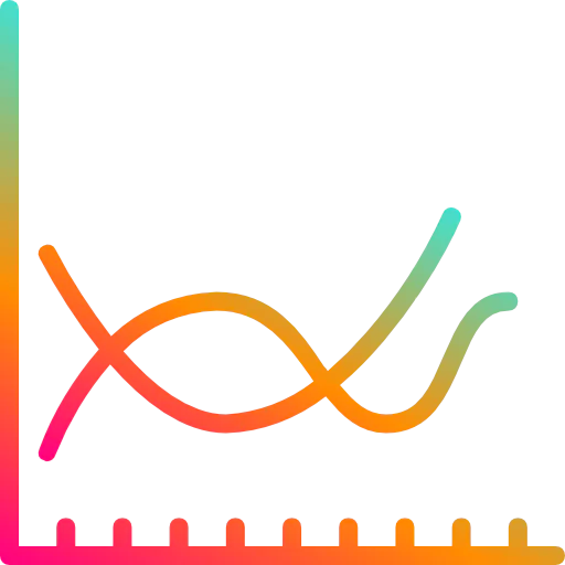 Line graph icon