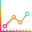 Line chart icon 64x64