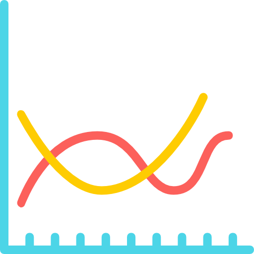 Line graph icon