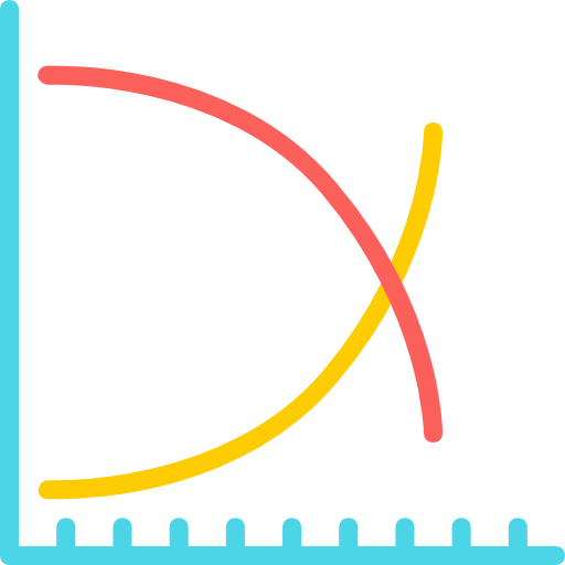 Line graph icon