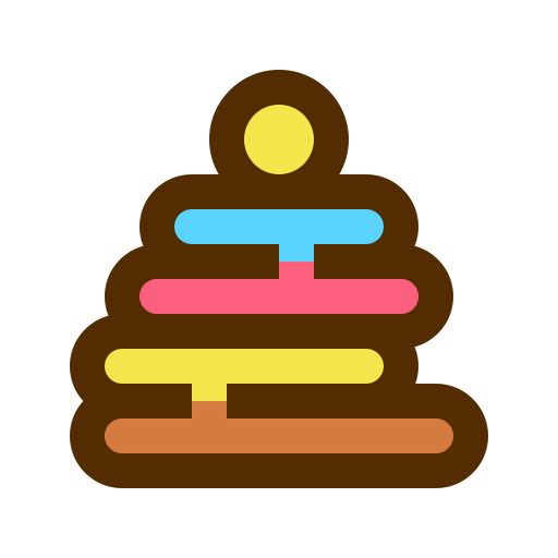 Stacking rings icon