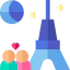 Eiffel tower icon 64x64