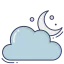 Cloudy night icon 64x64