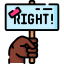 Civil right movement icon 64x64
