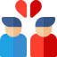 Broken heart icon 64x64