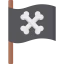 Pirate flag icon 64x64