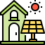 Solar house icon 64x64