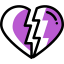 Broken heart icon 64x64
