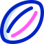 Rugby ball icon 64x64