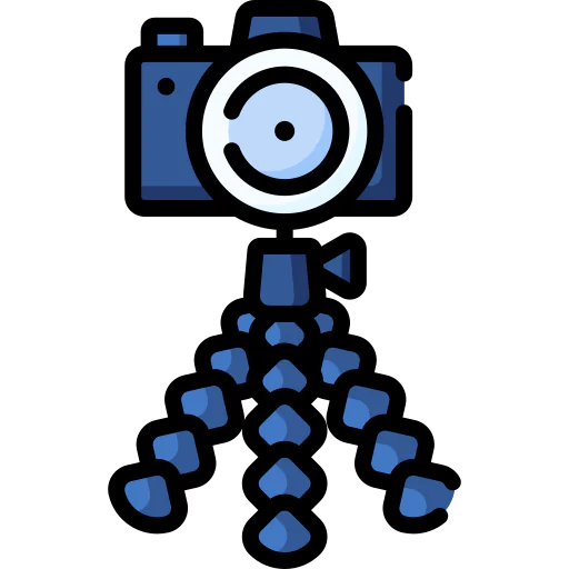 Camera tripod icon