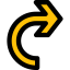 Curve arrow 상 64x64