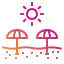 Beach umbrella іконка 64x64