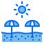 Beach umbrella іконка 64x64