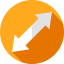 Diagonal arrow icon 64x64