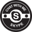 Skype social badge Symbol 64x64
