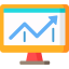 Line chart icon 64x64