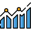 Line chart icon 64x64