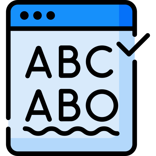 Spell check icon