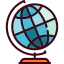 Earth globe icon 64x64