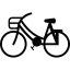 Bike with front basket icon 64x64