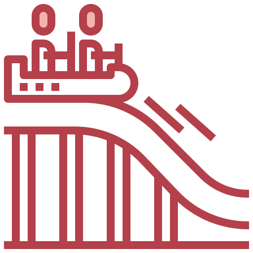 Roller coaster icon