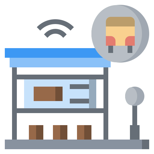 Bus stop icon