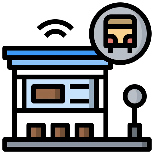 Bus stop icon
