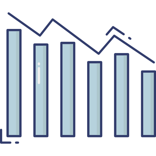 Line graph icon