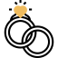 Wedding rings icon 64x64